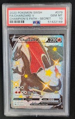 Charizard V 079/073 PSA 10 GEM MINT Champion's Path Pokemon Graded Card